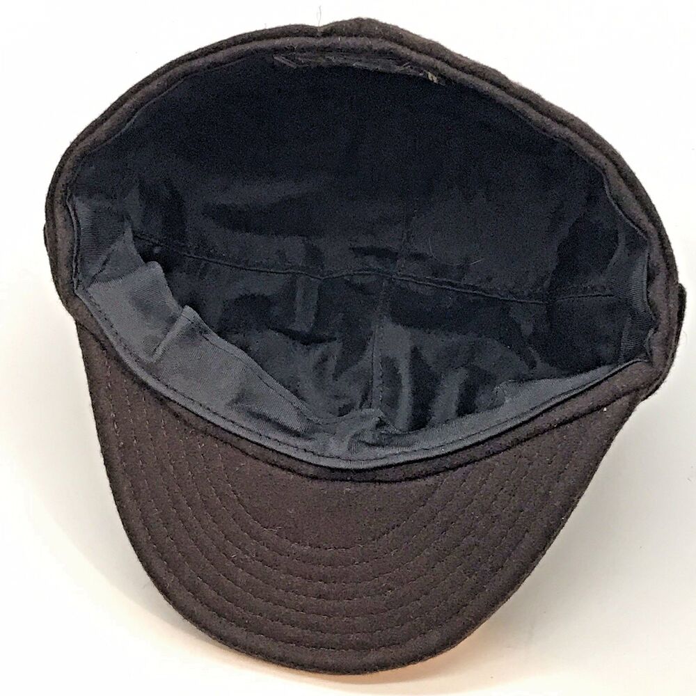 Kokin New York Brown Wool Hat Hunt Cap Jockey Club Banded Equestrian Riding Gear - Picture 8 of 9